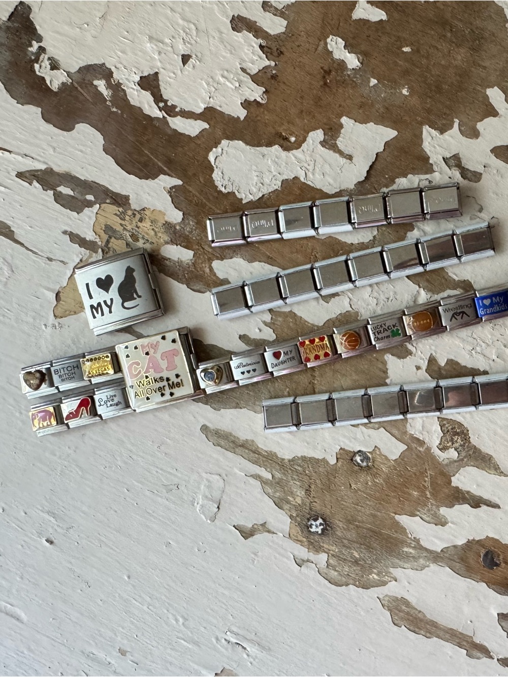 Y2K Italian Charm Bracelet Links - Cat, Casino, Sports and G’ma Themes
